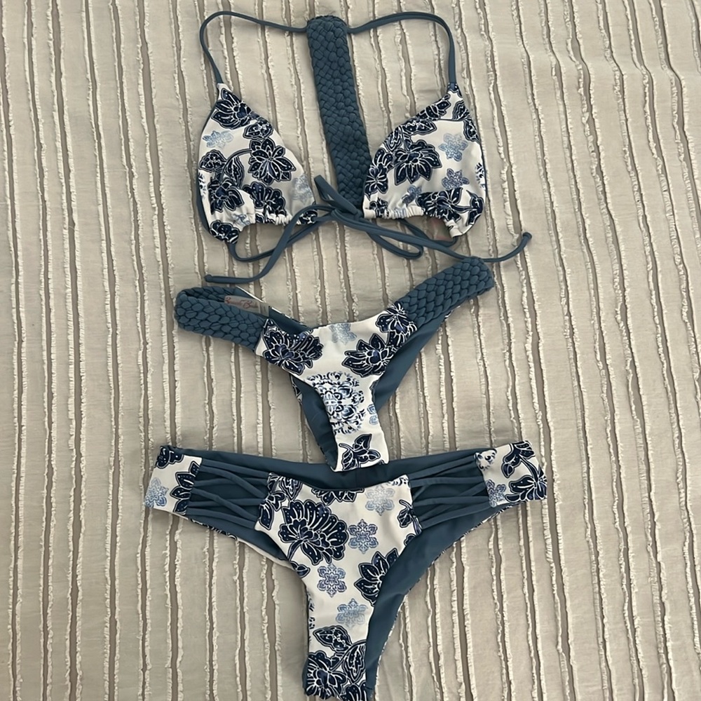 3 piece matching set bikini and top